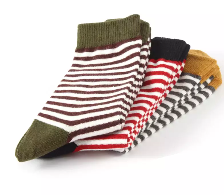 Crew Socks | Green Stripes | Cotton