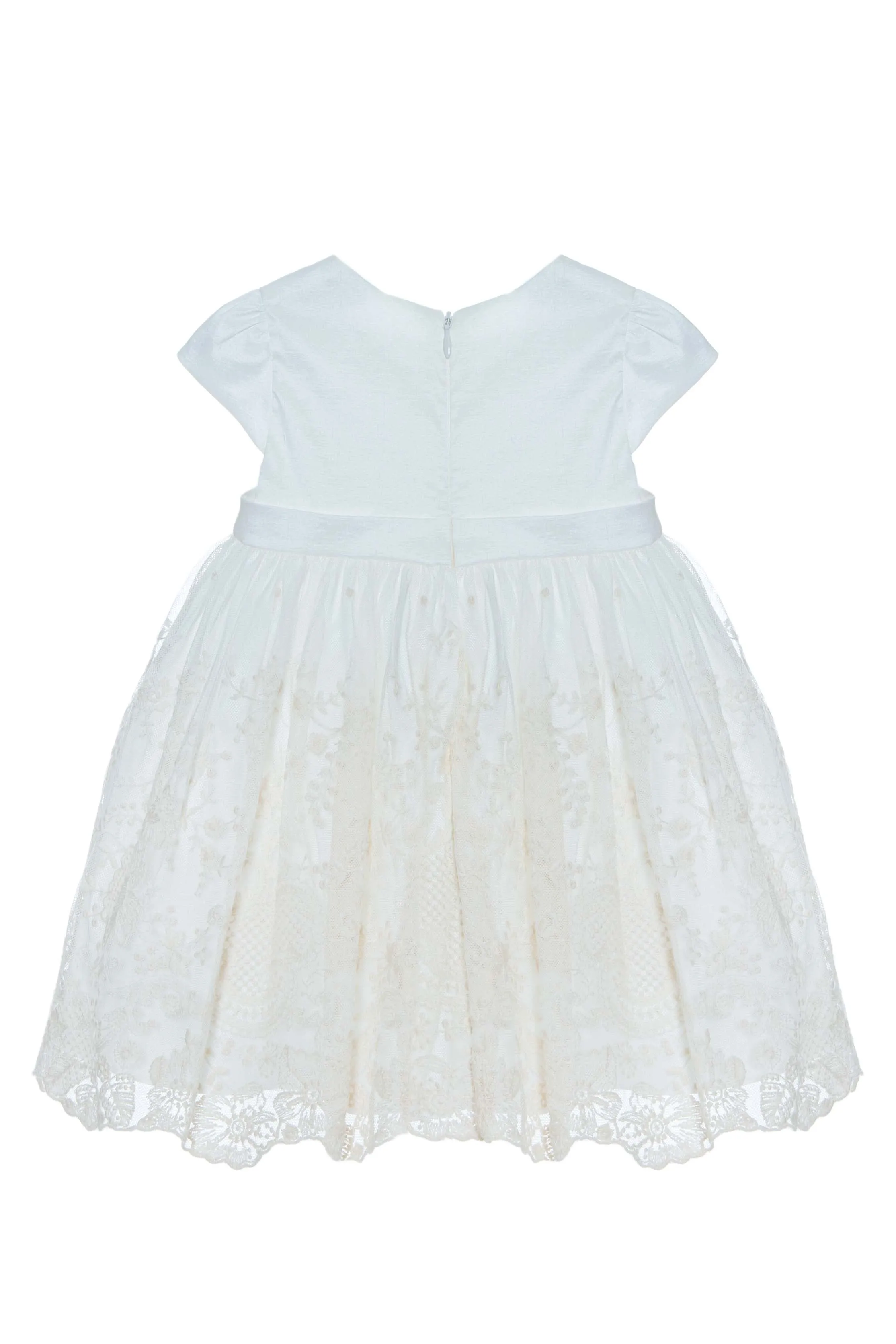 Dress Special Occasion Girl - Ecru Embroidered