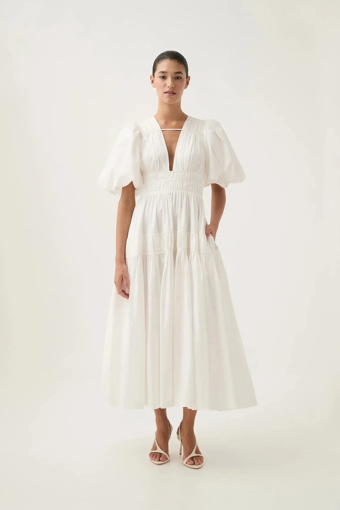 Fallingwater Ruched Midi Dress