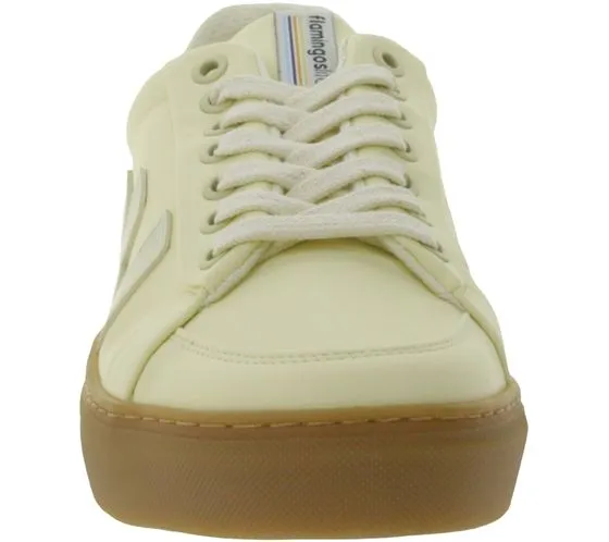 FLAMINGOS LIFE Classic 70`s city shoes vegan low-top sneakers Made in Spain FW21C7VANIVOCAR cream/brown