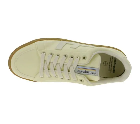 FLAMINGOS LIFE Classic 70`s city shoes vegan low-top sneakers Made in Spain FW21C7VANIVOCAR cream/brown