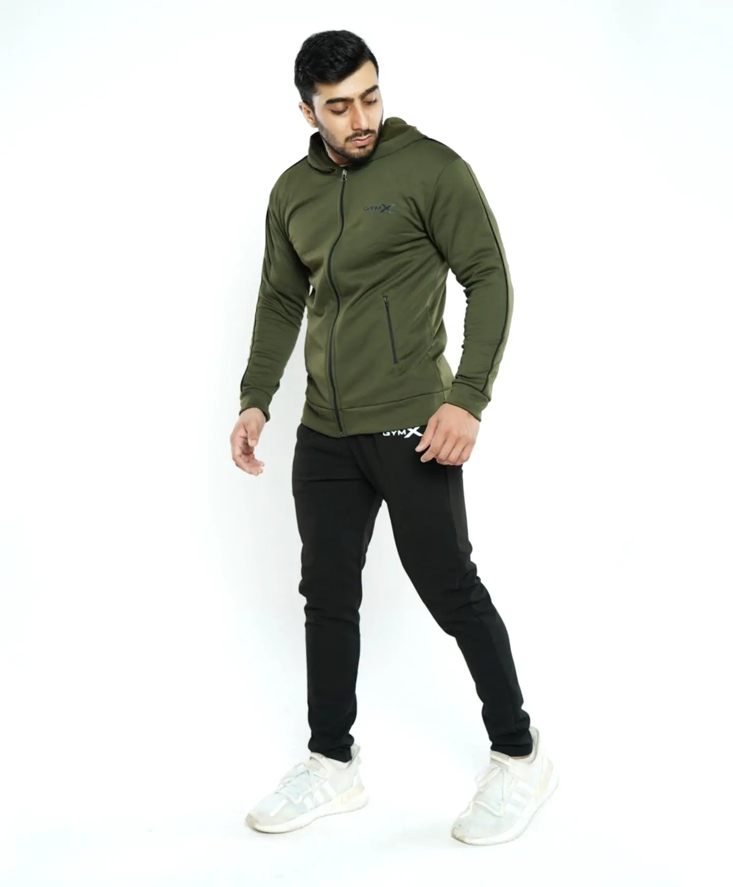 Fleece Tech Hoodie- Olive Green - Sale