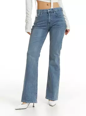 High Waist Cropped Straight Leg Jeans CJ425