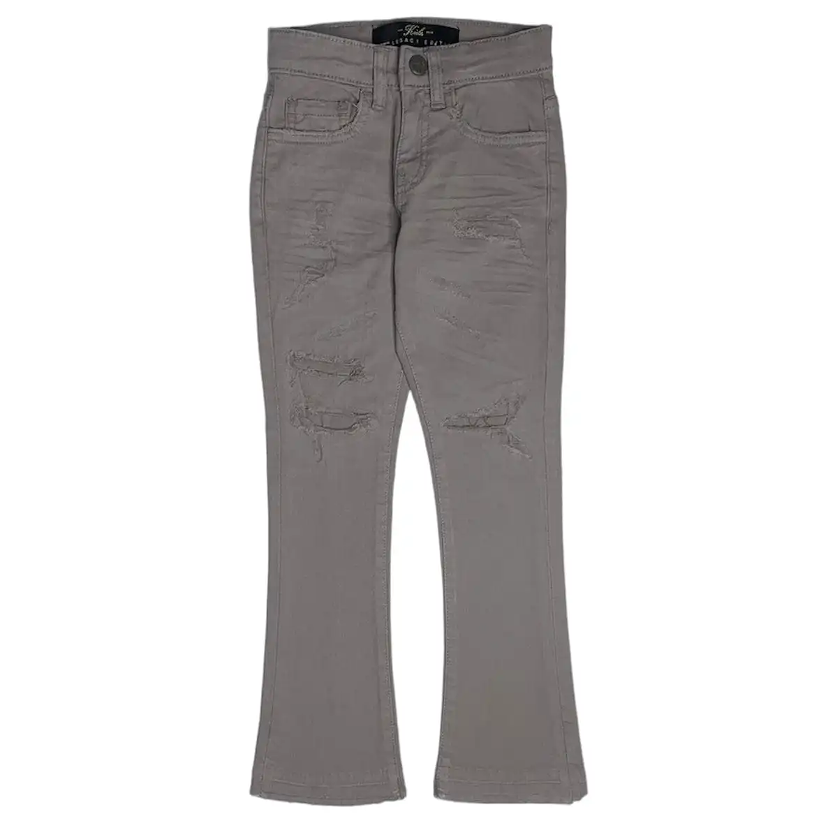 Kids Jordan Craig Martin Stacked Tribeca Twill Pants (Light Grey) JTF956RK