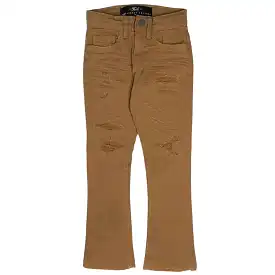 Kids Jordan Craig Martin Stacked Tribeca Twill Pants (Mocha) JTF956RK