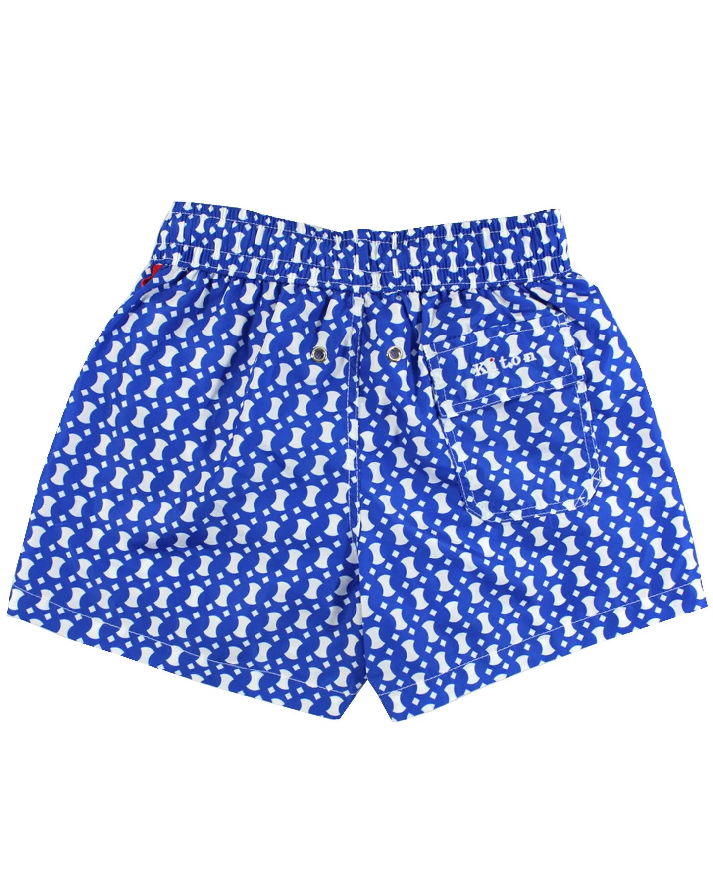 Kiton Kids Swim Shorts Navy White Geometric - Kids 4 Years Old