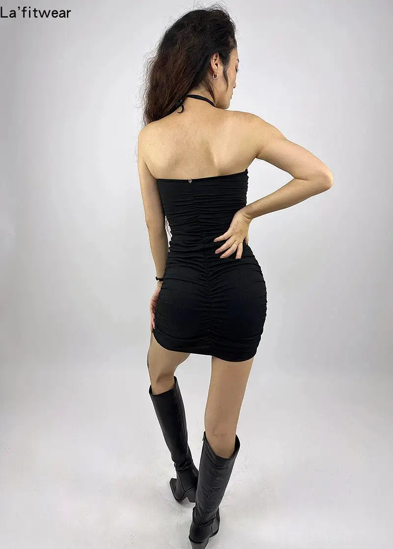 La Fitwear Dress Off Shoulder Sleeve Black