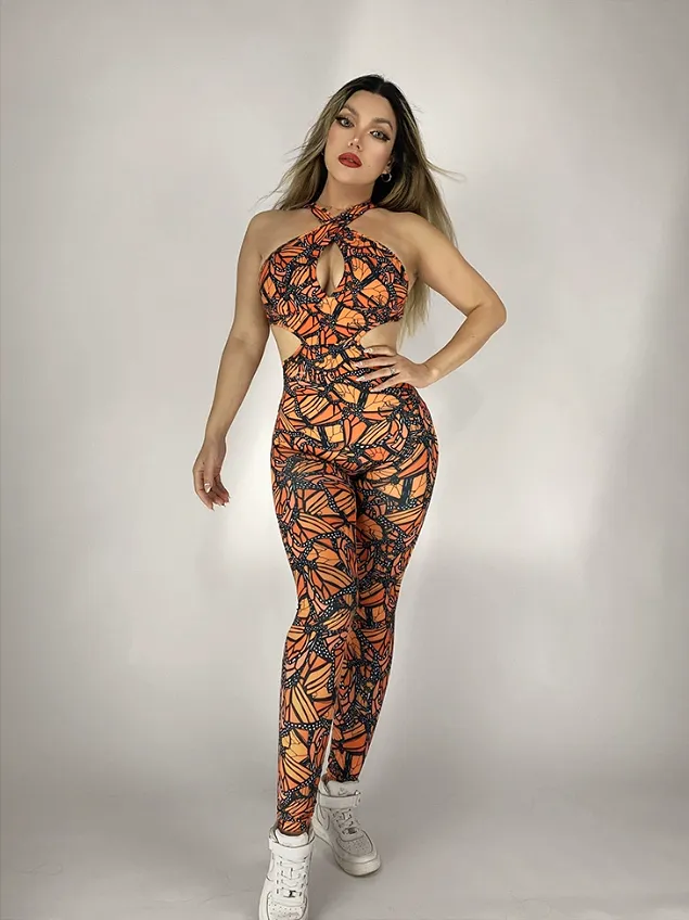 La Fitwear Jumpsuit Lana Orange