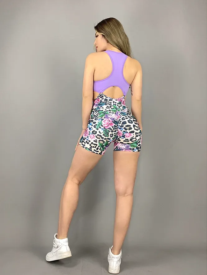 La Fitwear Scheming Short Type Girl Play Sexy Lilac