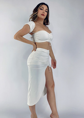 La Fitwear Skirt & Short Party Fair  White