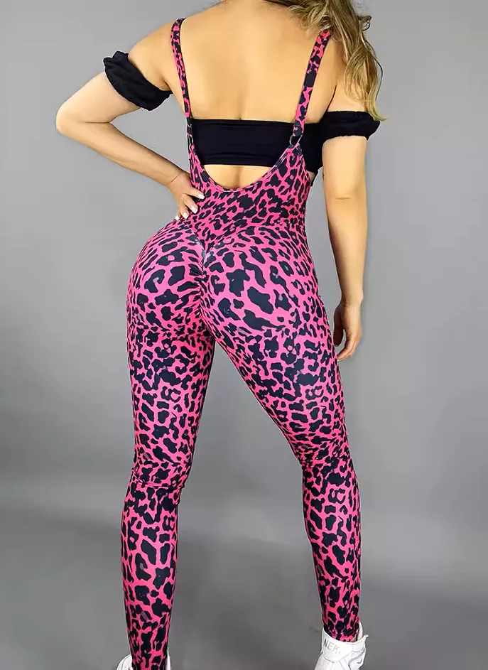 La Fitwear Suspension Legging Leo Mesh Pink Leopard