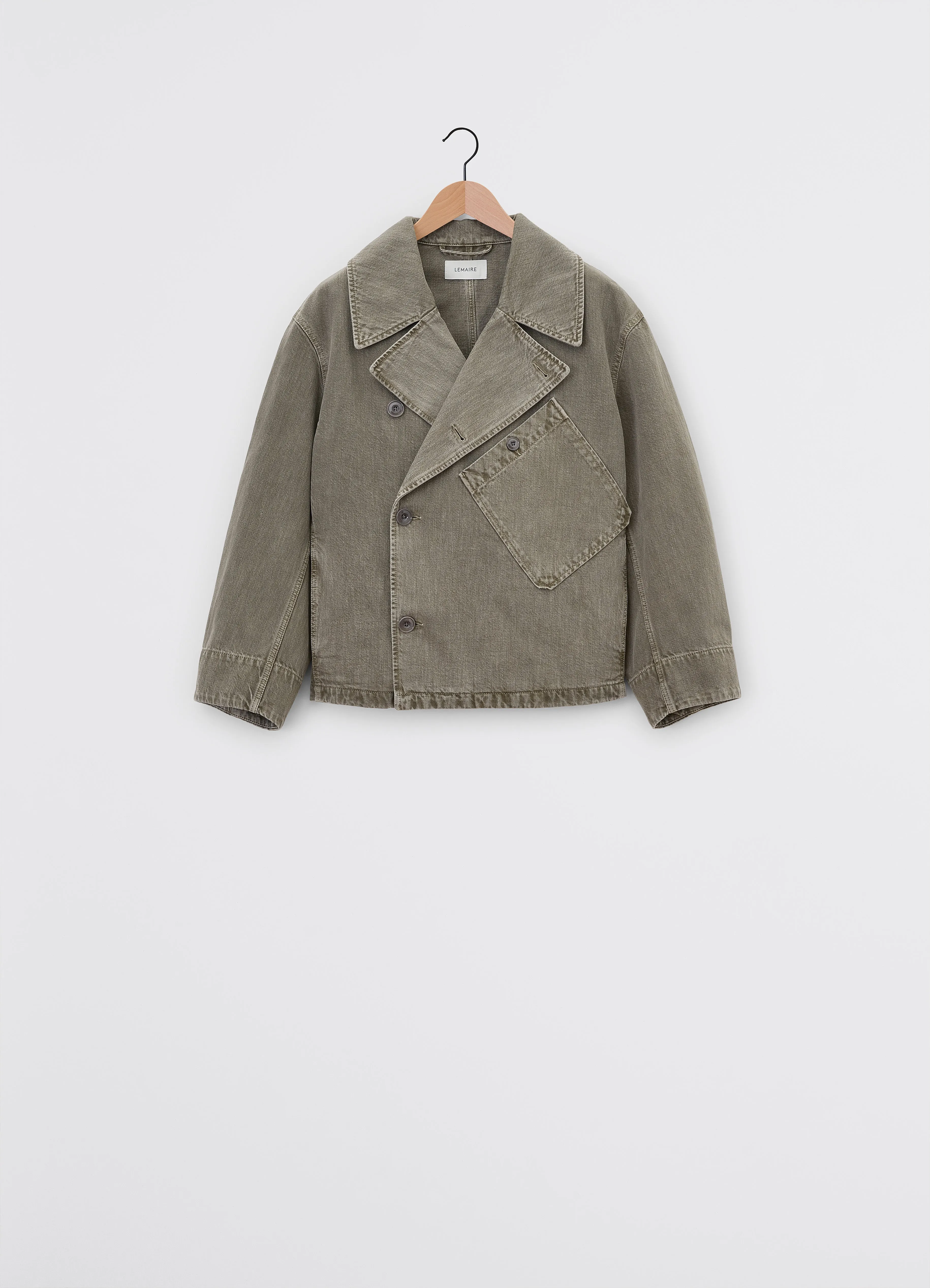 Lemaire Dispatch Jacket (Denim Snow Olive)