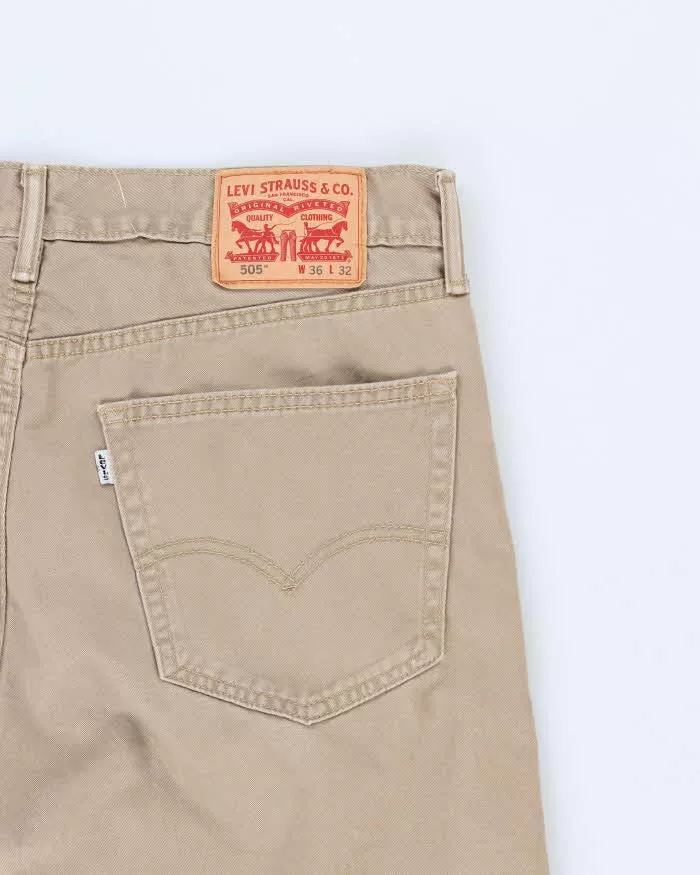 Levi's 505 White Tab Brown Trousers - W36 L32