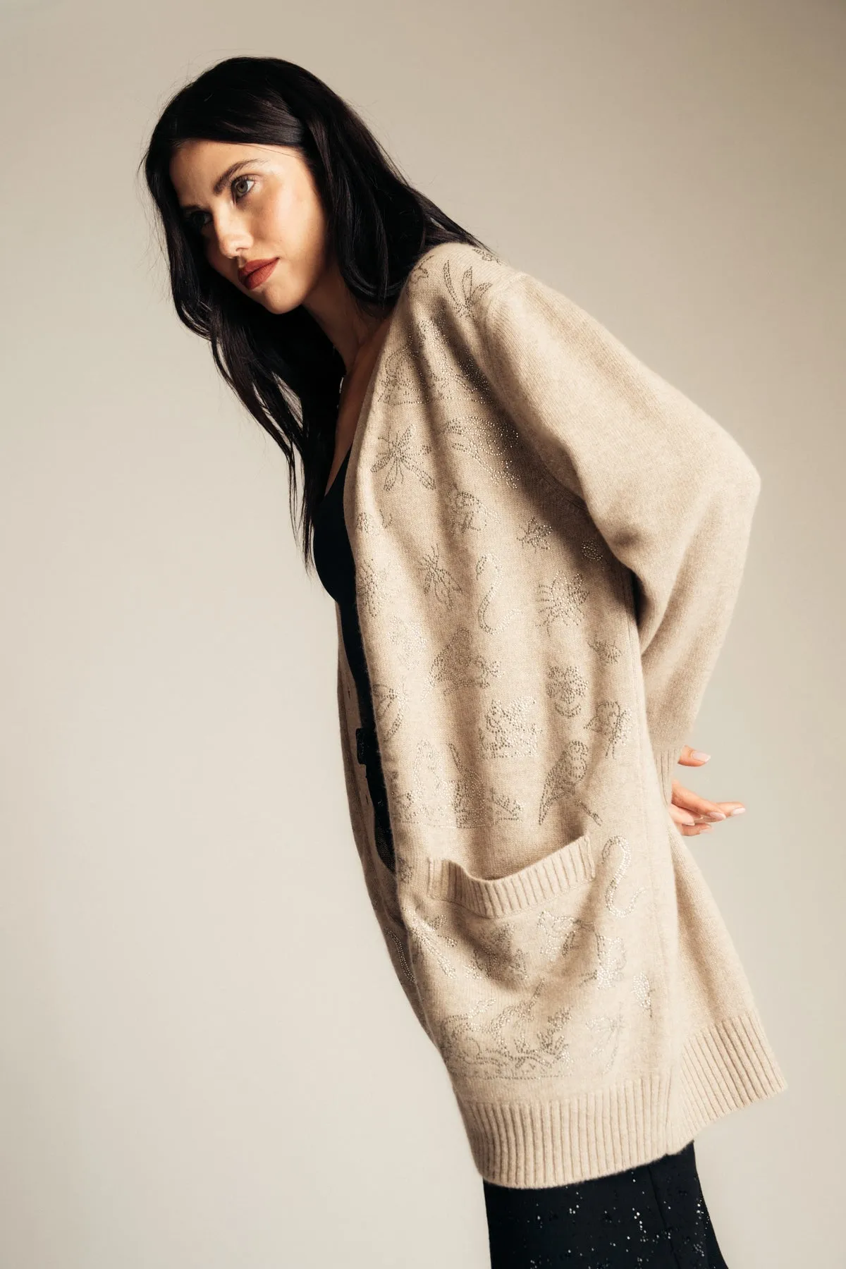 LIBERTINE | 'ELIZABETHAN STUMP WORK' OVERSIZED CARDIGAN