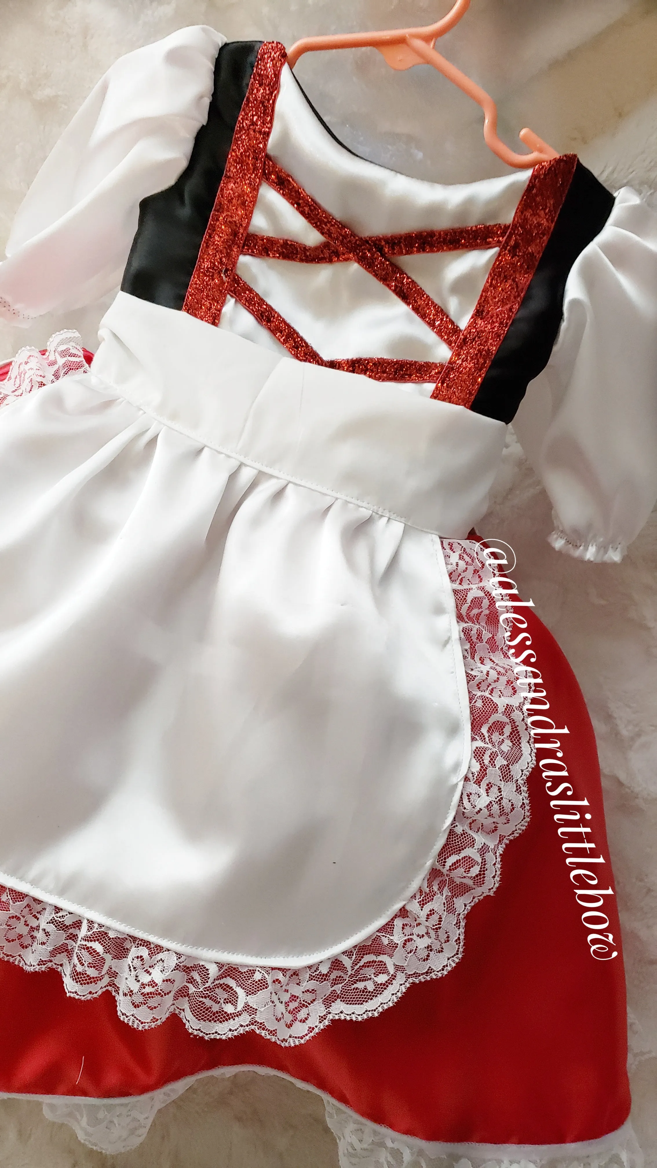 Little Red Ridding hood Couture Dress