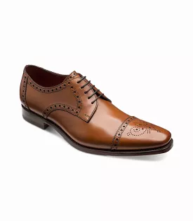 LOAKE Foley Stylish Brogue Derby Shoes - CEDAR