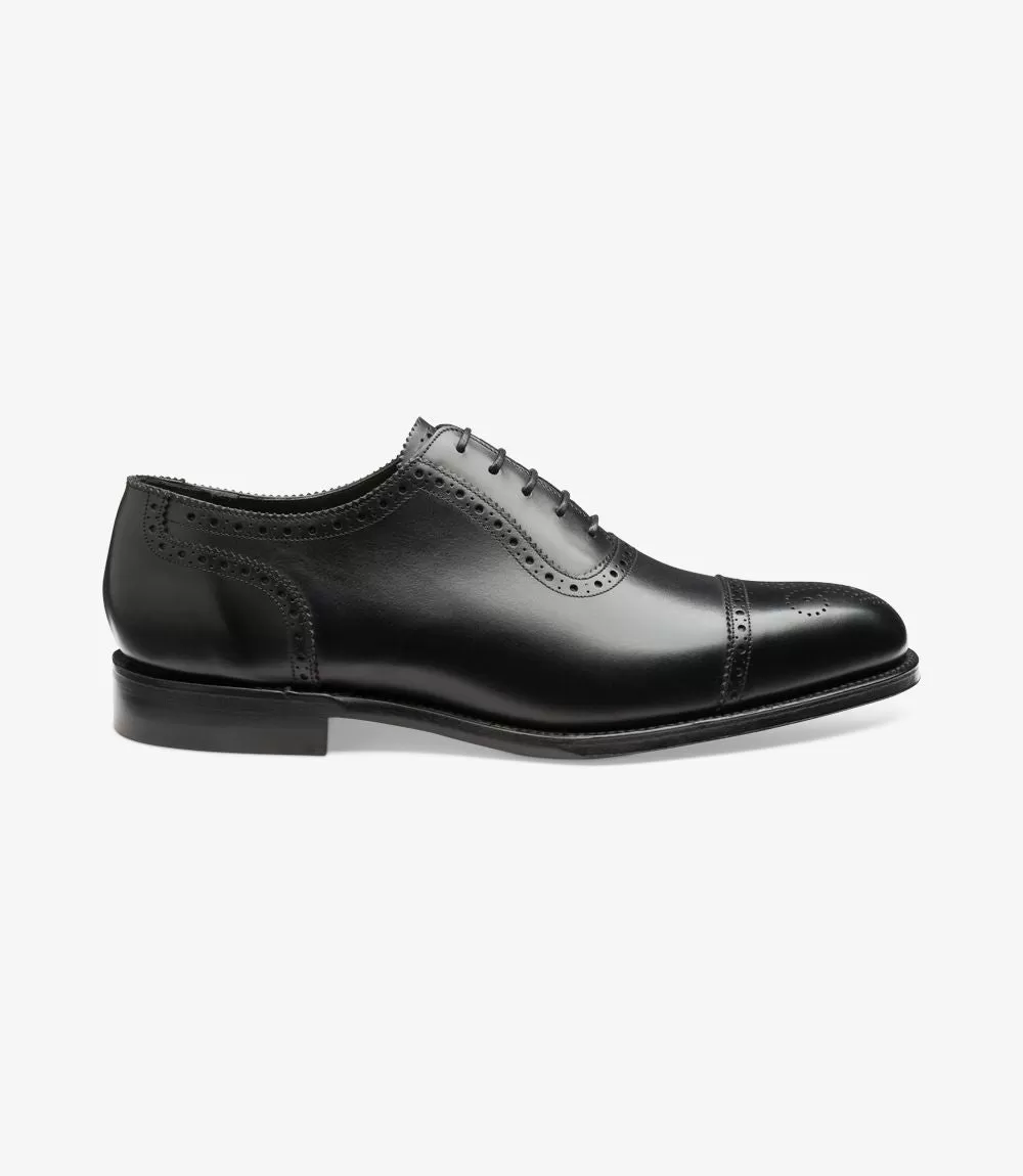 LOAKE Strand- Premium Semi Brogue shoes - BLACK