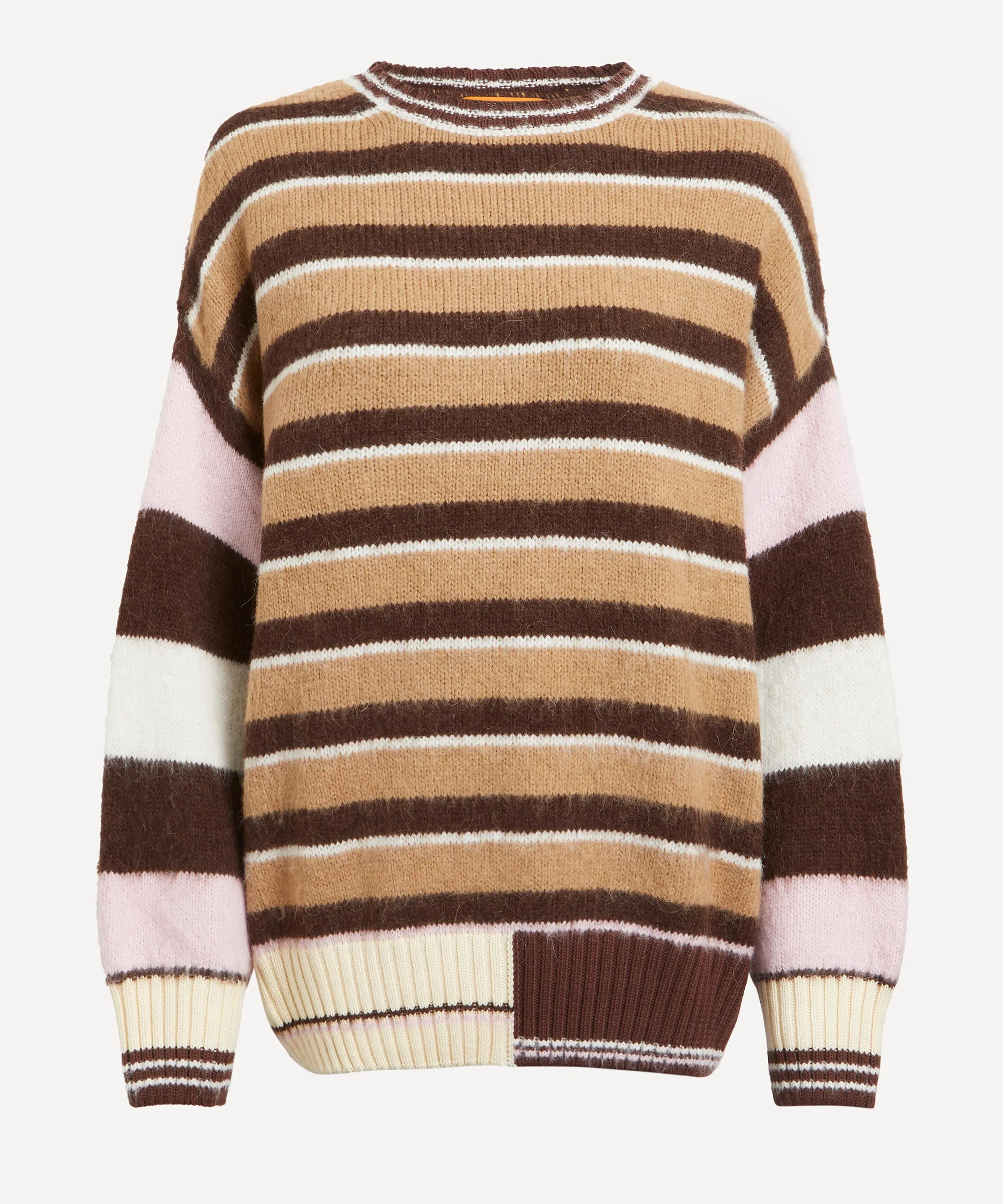 Long Sleeve Multi Stripes Crew-Neck Jumper