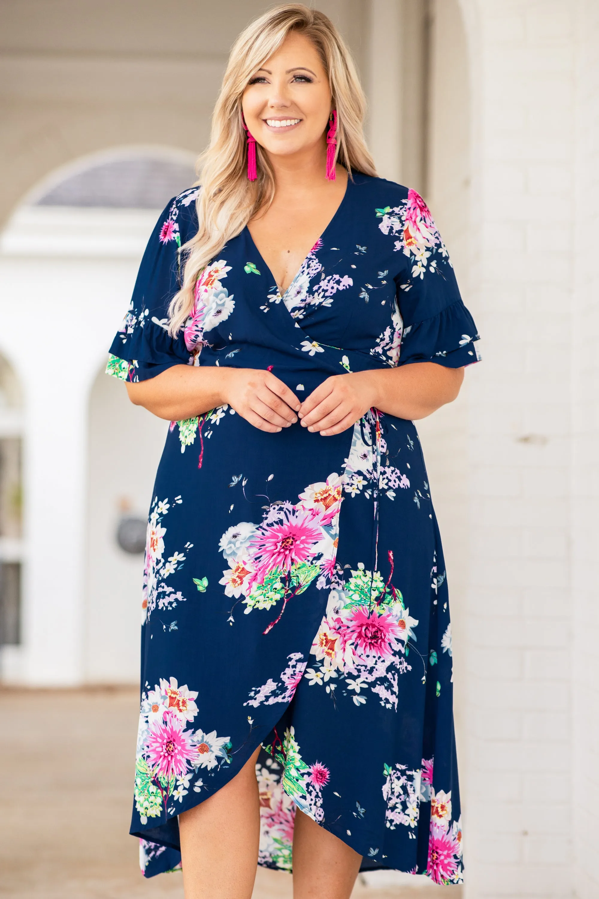 Love In Bloom Dress, Navy