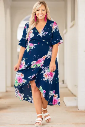 Love In Bloom Dress, Navy