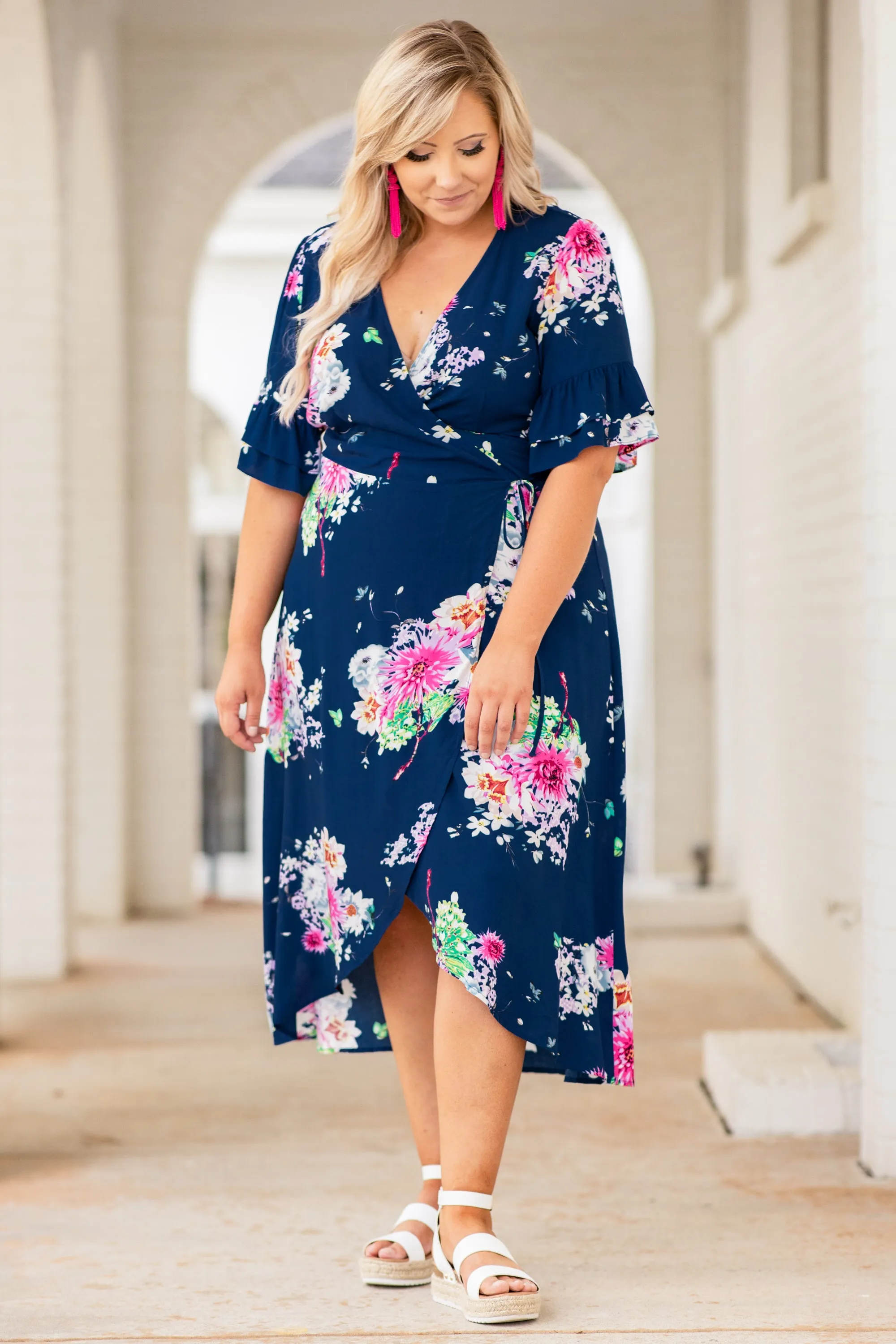 Love In Bloom Dress, Navy