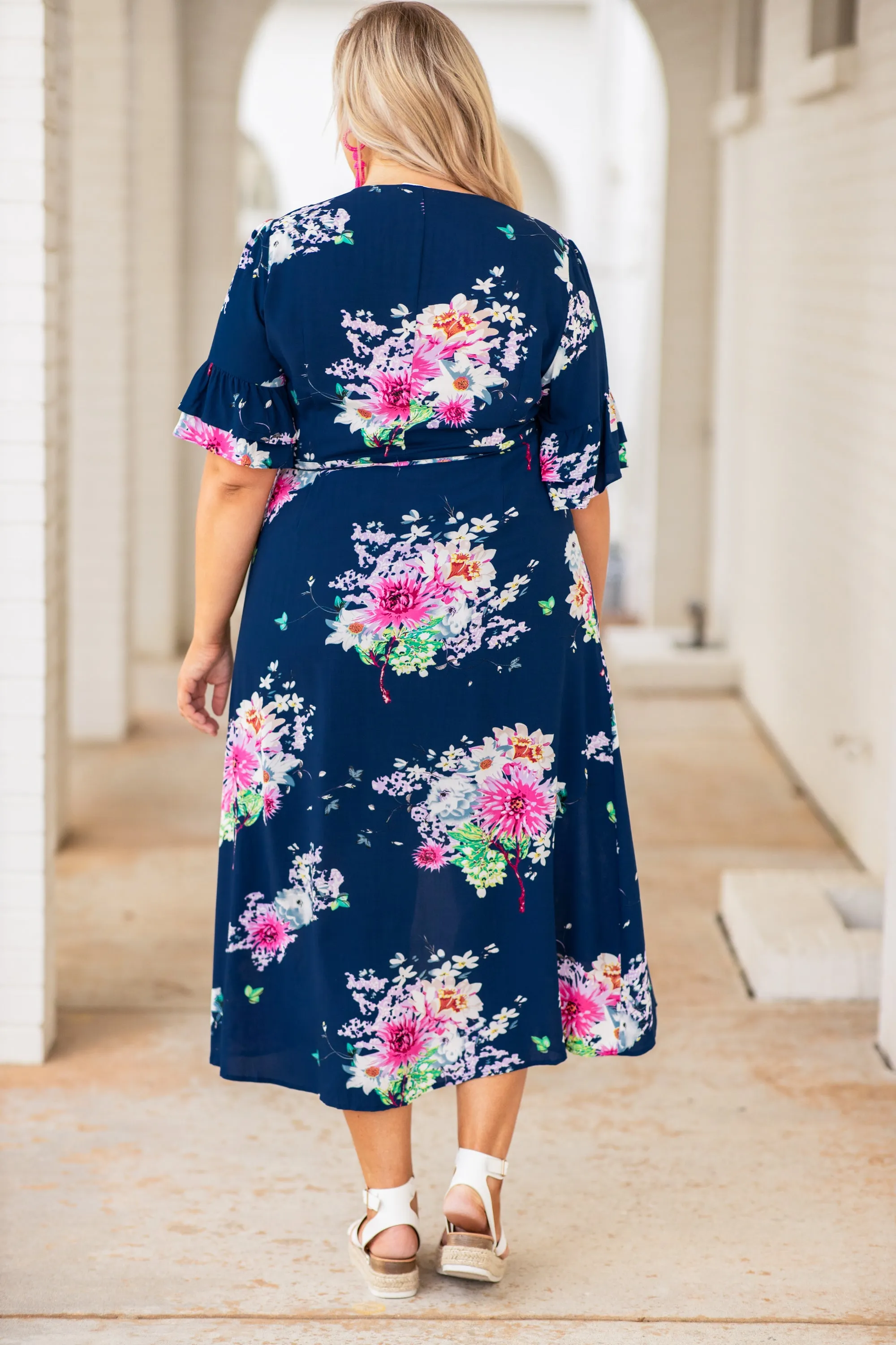 Love In Bloom Dress, Navy