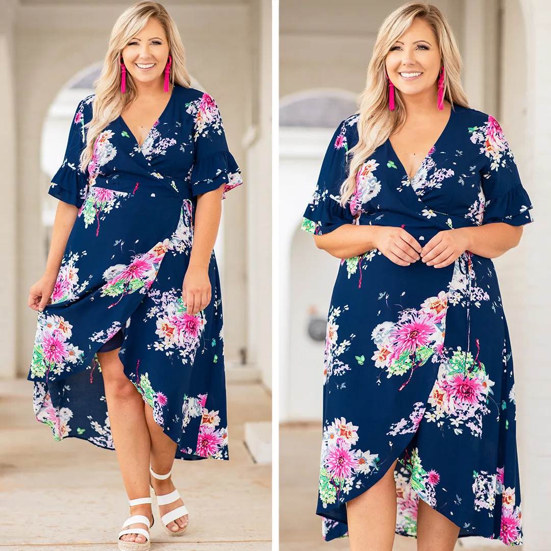 Love In Bloom Dress, Navy