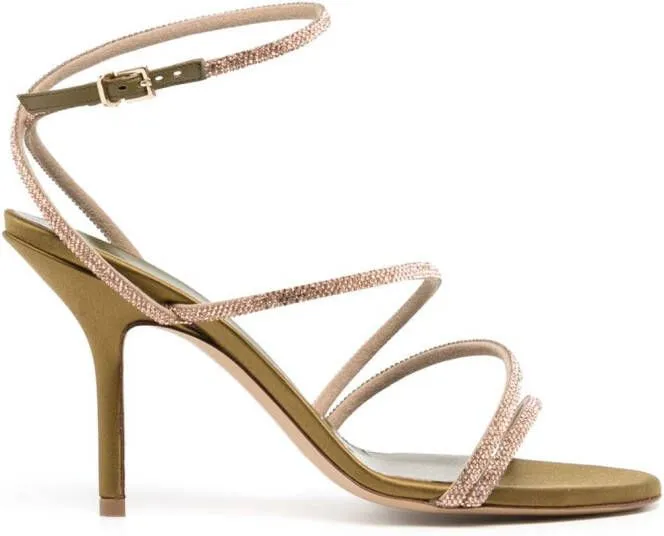 MARIA LUCA 95mm crystal-embellished sandals Gold