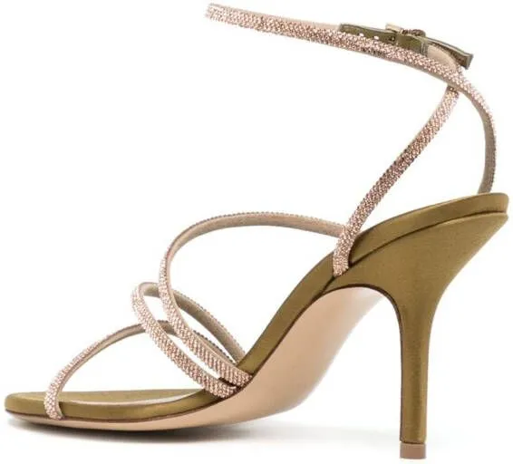 MARIA LUCA 95mm crystal-embellished sandals Gold