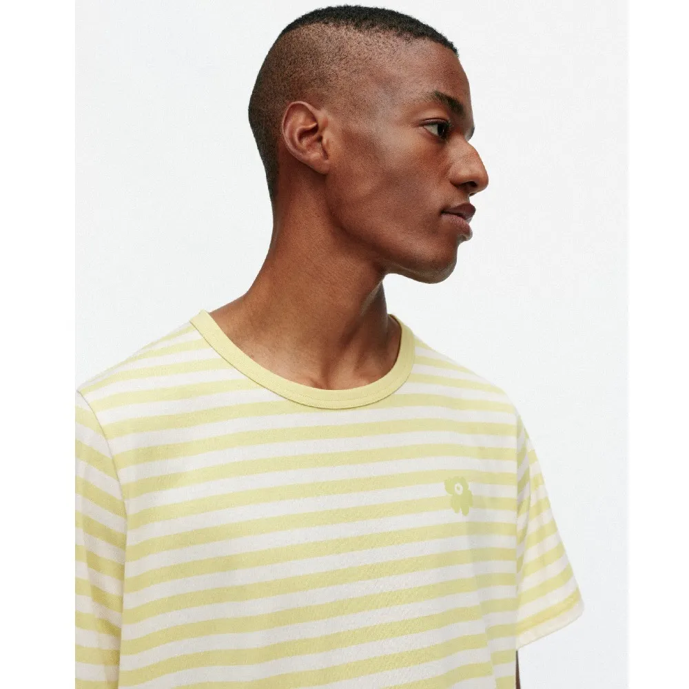 marimekko  |Crew Neck Stripes Flower Patterns Unisex Cotton