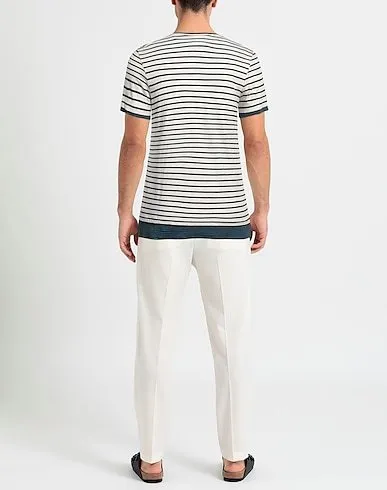 MM6 Maison Margiela  |Crew Neck Stripes Street Style Plain Cotton Short Sleeves