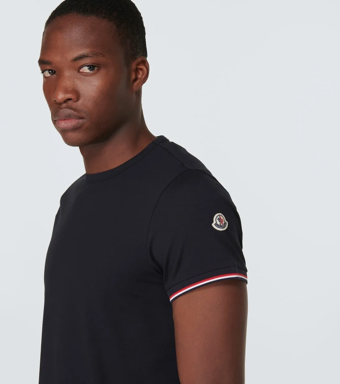 MONCLER  |Crew Neck Stripes Unisex Blended Fabrics Street Style Plain