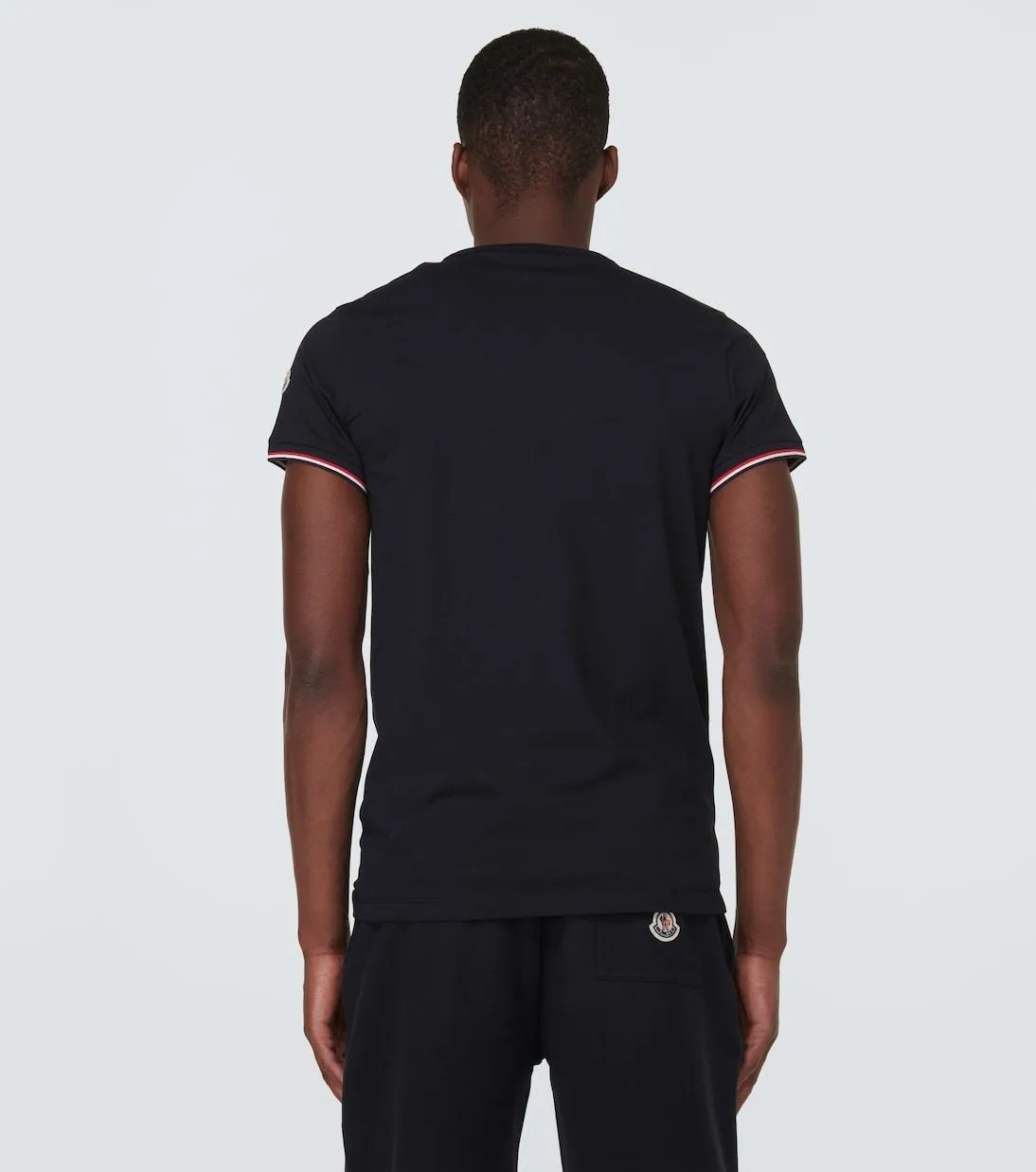 MONCLER  |Crew Neck Stripes Unisex Blended Fabrics Street Style Plain