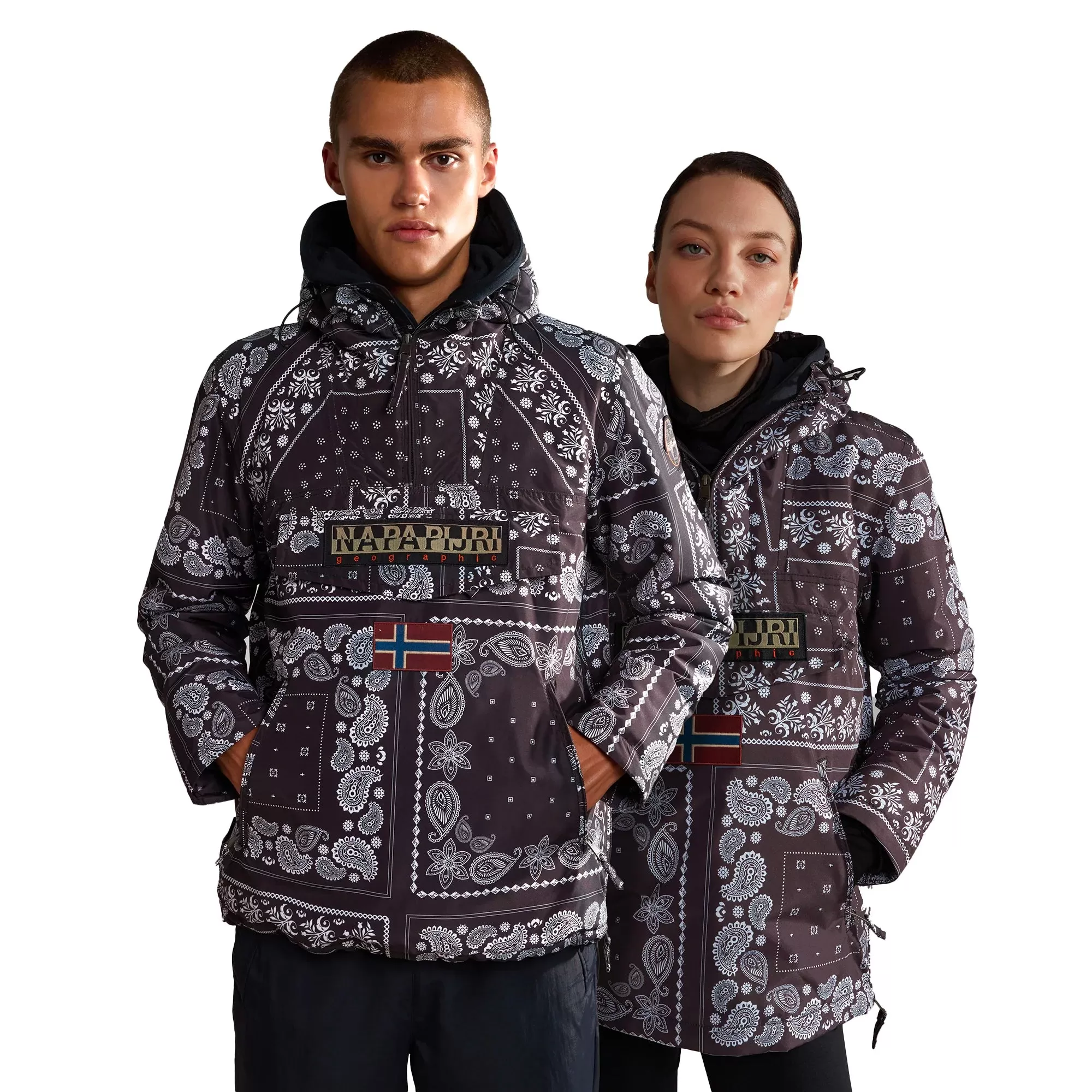 Napapijri Rainforest 2 'Paisley Pack' Fleece Lined Pocket Jacket - Paisley AOP