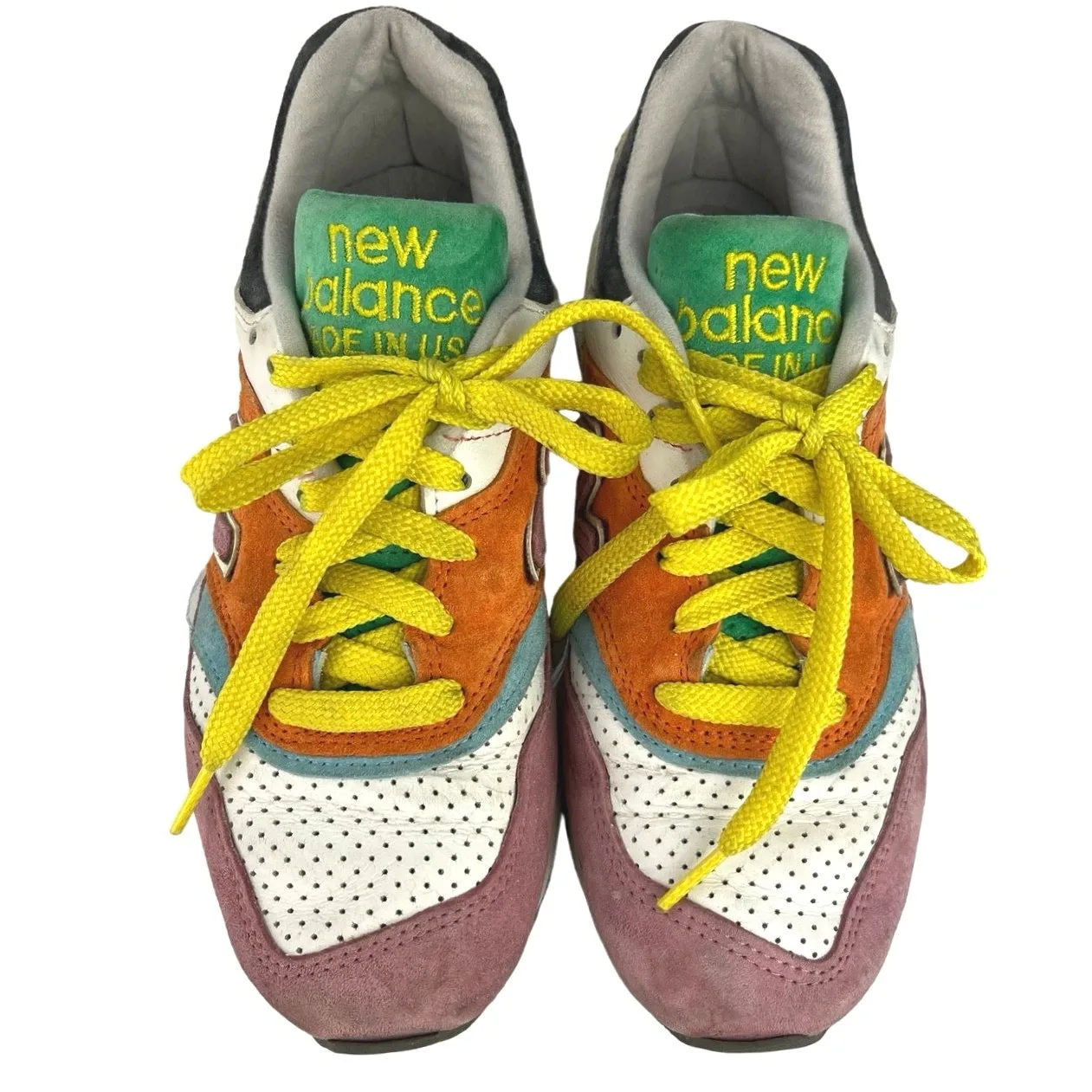 New Balance x Staud 997 Multicolor Low Top Lace Up Fashion Sneakers Size 6.5