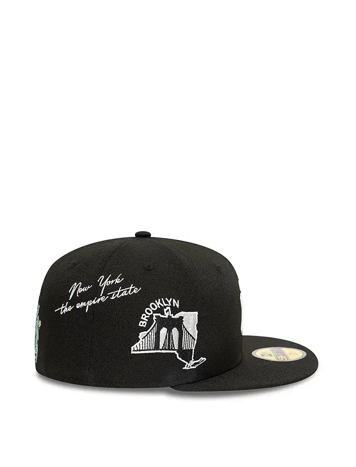 New Era 59FIFTY Script Neyyan Cap Black / White