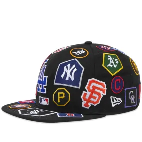 New Era MLB All-Over Logo 59FiBlack