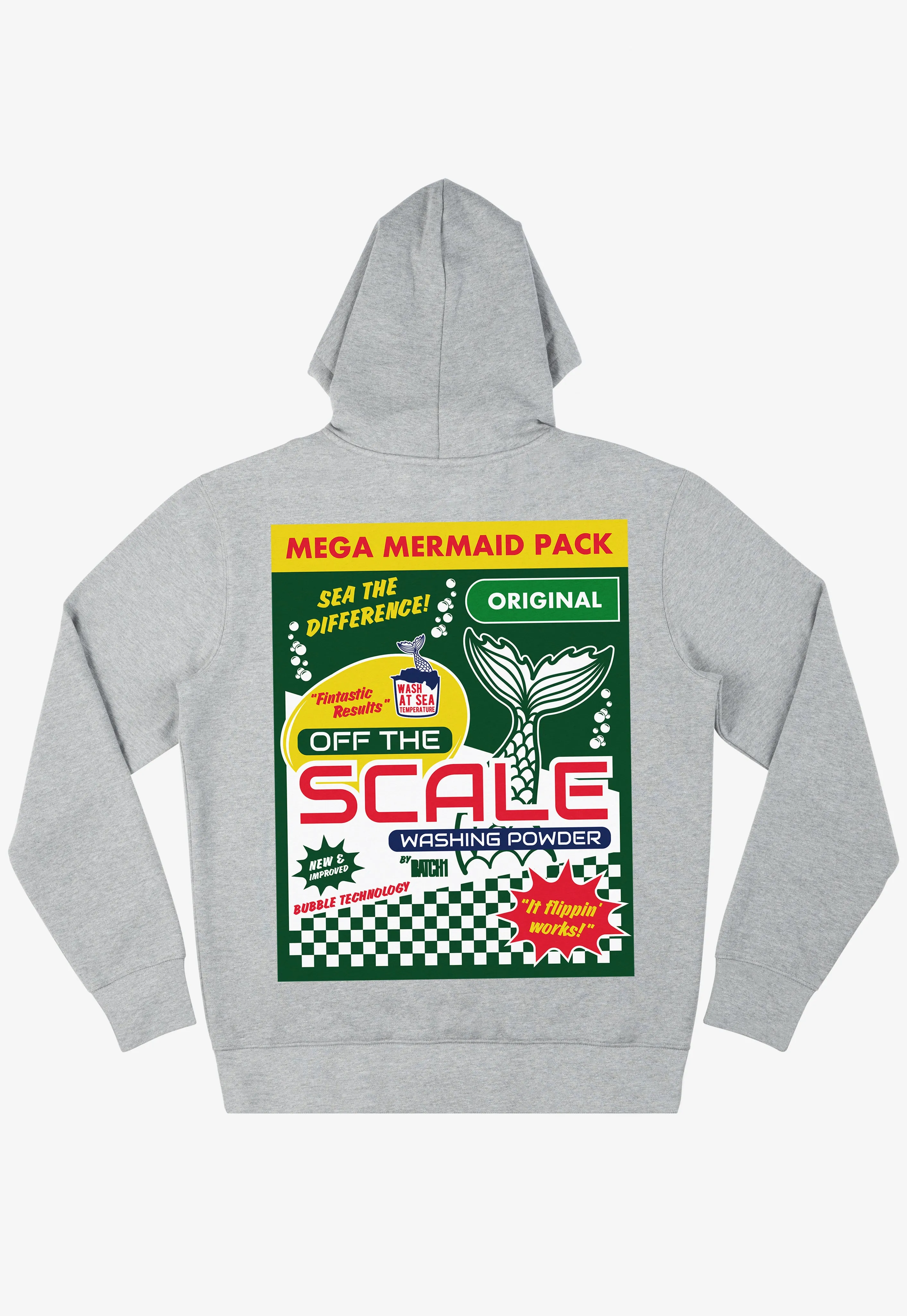 Off the Scale Mermaid Washing Powder Grey Hoodie