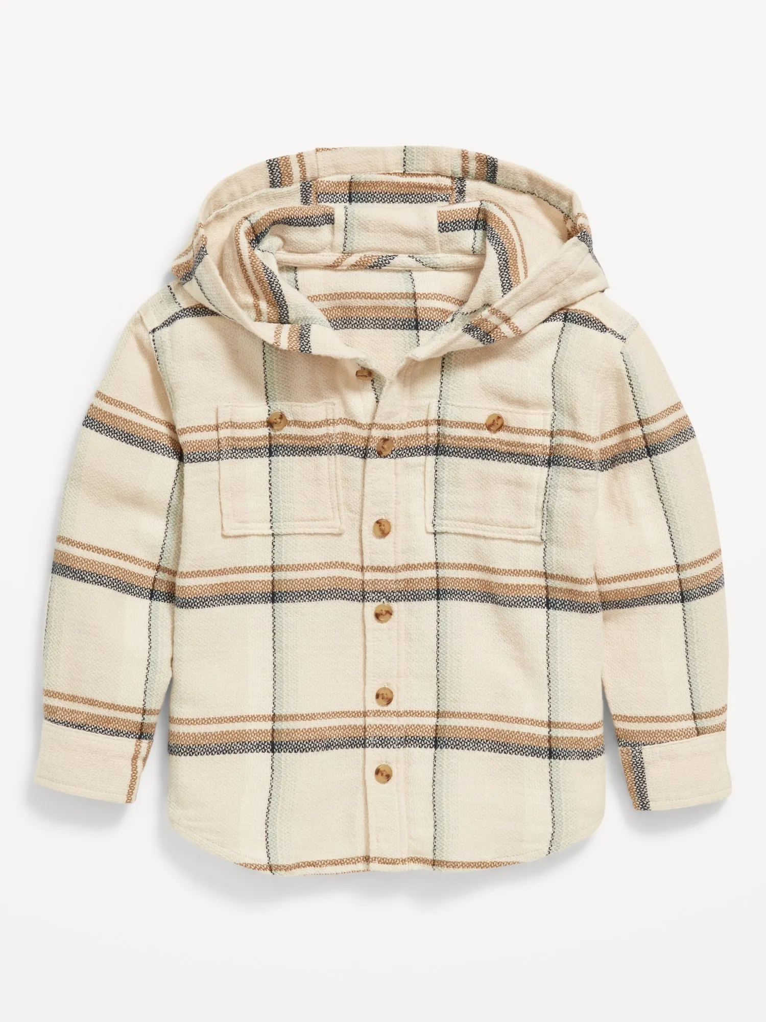 Old Navy Long-Sleeve Hooded Flannel Shirt for Toddler Boys