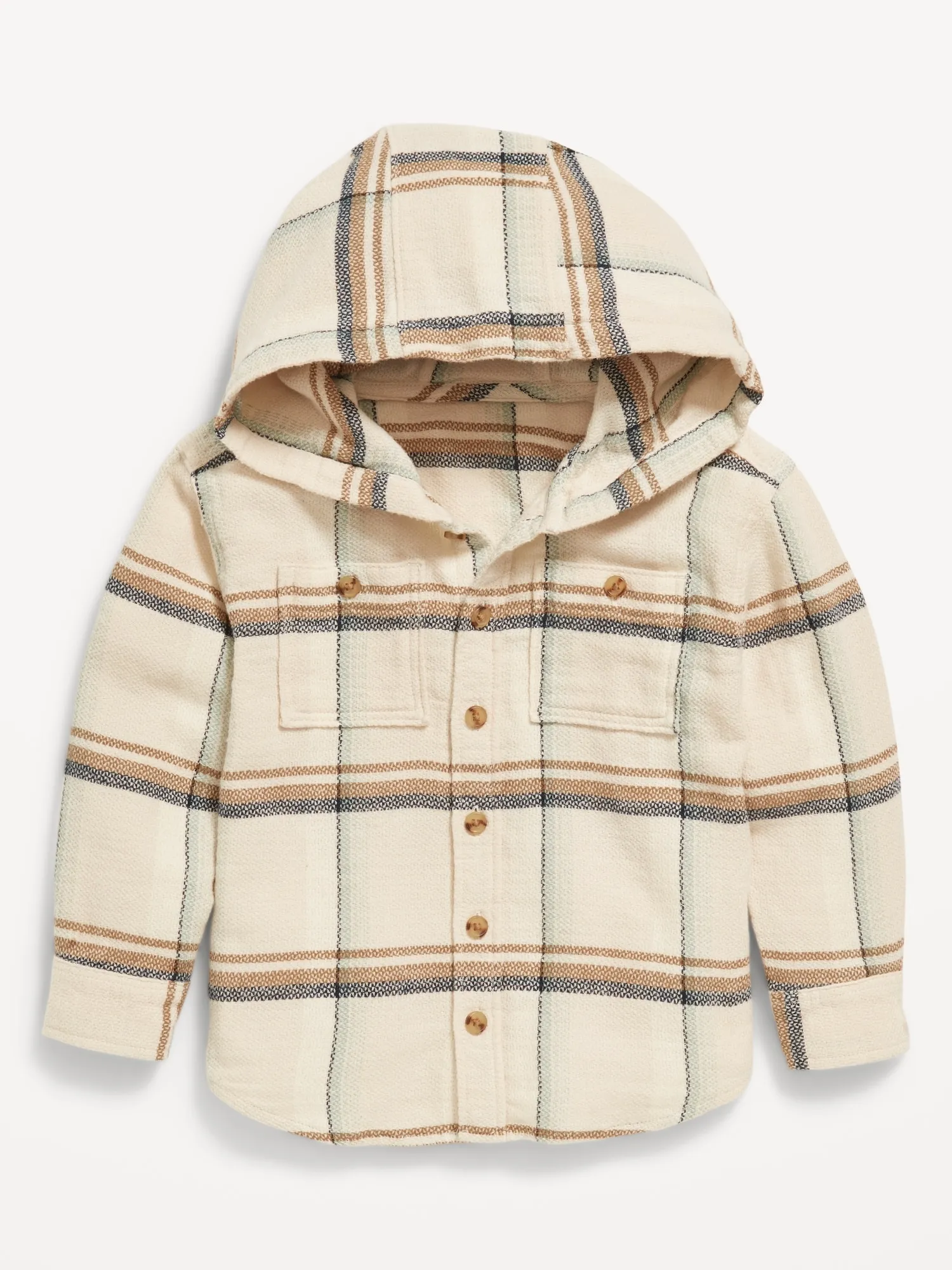 Old Navy Long-Sleeve Hooded Flannel Shirt for Toddler Boys