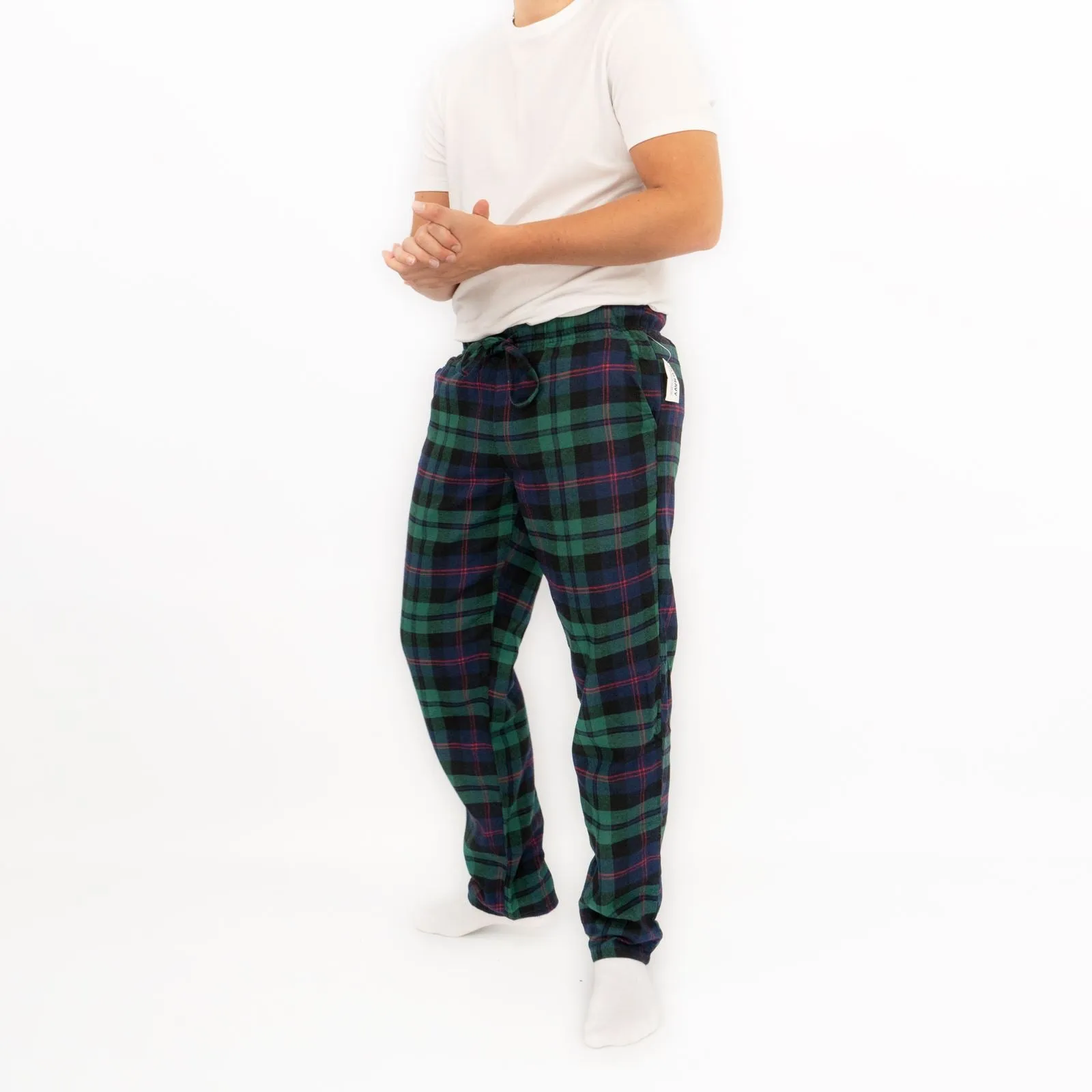 Old Navy Mens Green Tartan Plaid Flannel Pyjama Bottoms