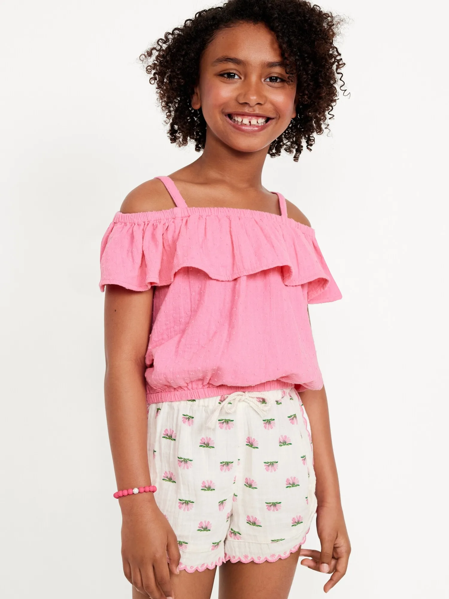 Old Navy Off-Shoulder Ruffle-Trim Top for Girls