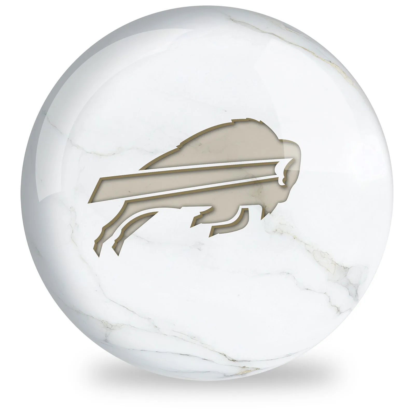 OnTheBallBowling NFL Buffalo Bills White Marble Ball