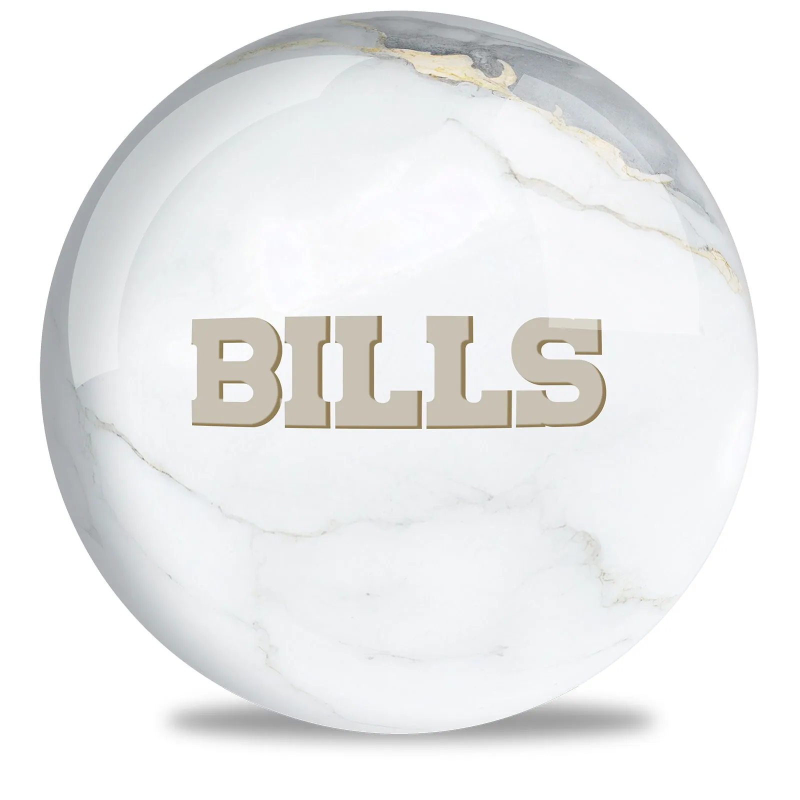 OnTheBallBowling NFL Buffalo Bills White Marble Ball