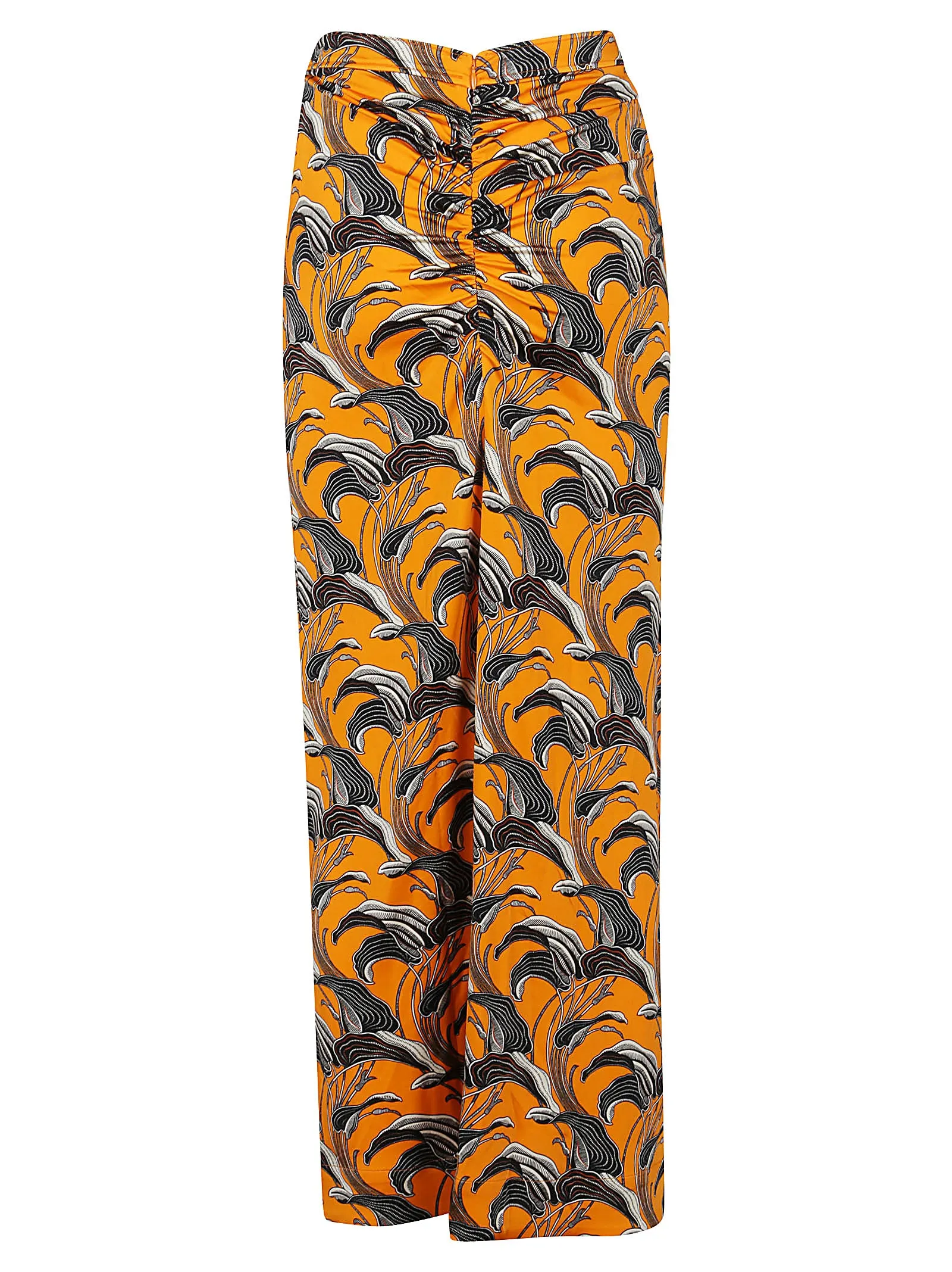 Paco Rabanne Pattern-Printed Ruched Midi Skirt