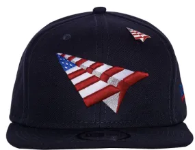 Paper Plane - American Dream Crown Old School Snapback - Navy