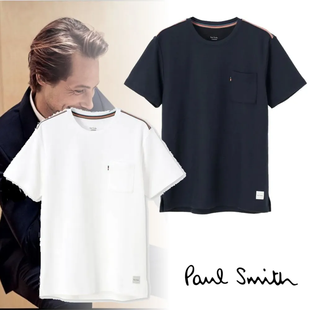 Paul Smith  |Crew Neck Stripes Cotton Short Sleeves Logo