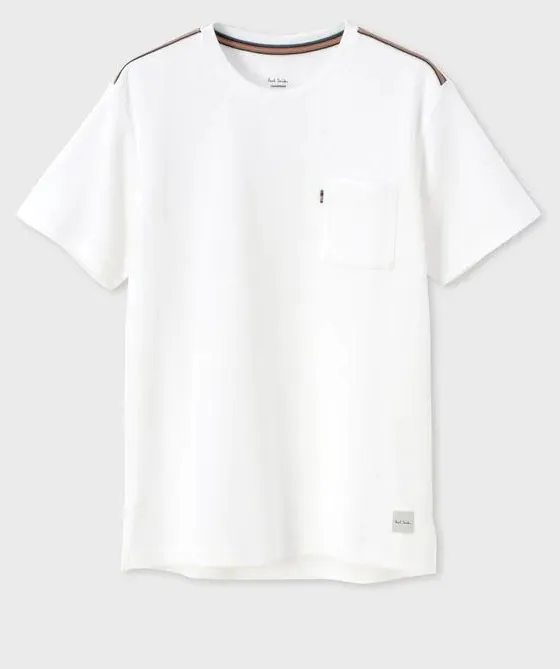 Paul Smith  |Crew Neck Stripes Cotton Short Sleeves Logo