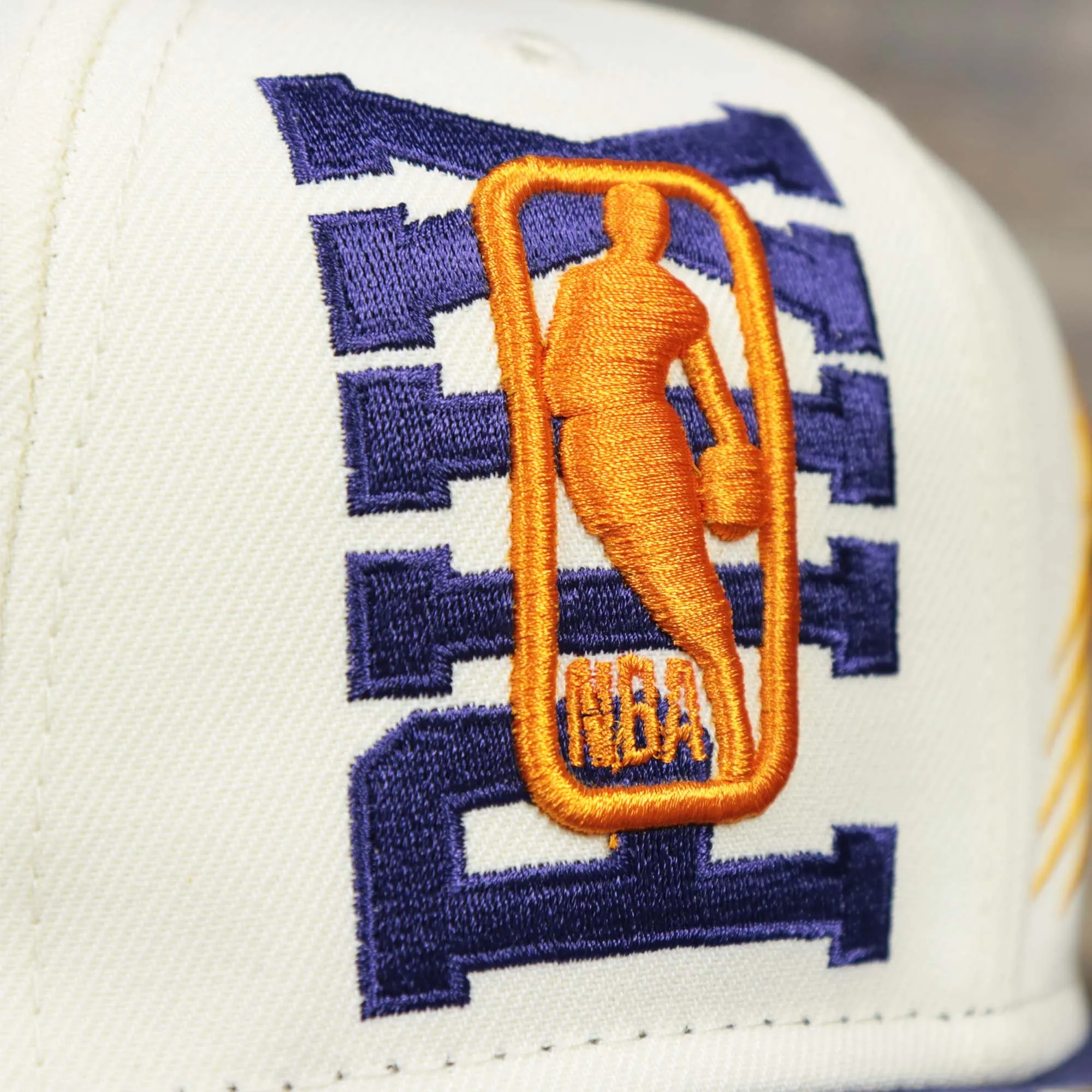 Phoenix Suns NBA 2022 Draft Gray Bottom 9Fifty Snapback | New Era Cream/Purple