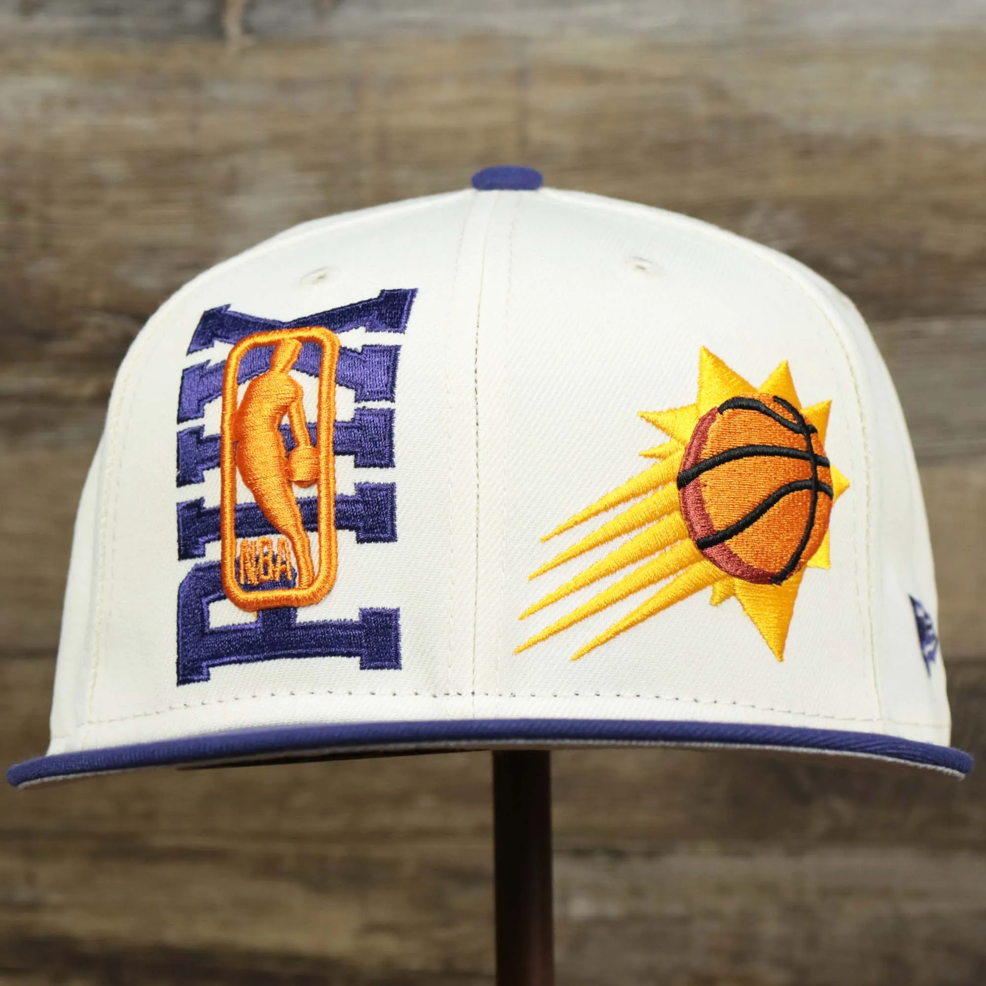 Phoenix Suns NBA 2022 Draft Gray Bottom 9Fifty Snapback | New Era Cream/Purple